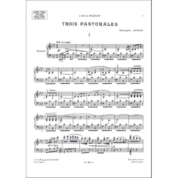 3 Pastorales Piano